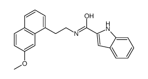 N-[2-(7-methoxynaphthalen-1-yl)ethyl]-1H-indole-2-carboxamide结构式