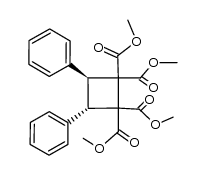 tetramethyl trans-3,4-diphenylcyclobutane-1,1,2,2-tetracarboxylate Structure