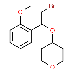 4-(2-溴-1-(2-甲氧基苯基)乙氧基)四氢-2H-吡喃结构式