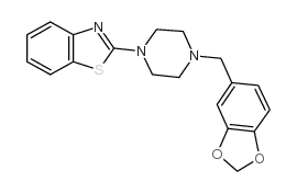 2-[1-(4-哌啶基)哌嗪基]苯并噻唑结构式