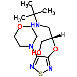 (2S)-3-[(2-Methyl-2-propanyl)amino]-2-{[4-(4-morpholinyl)-1,2,5-thiadiazol-3-yl]oxy}-1-propanol图片