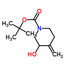 tert-Butyl 3-hydroxy-4-methylenepiperidine-1-carboxylate Structure