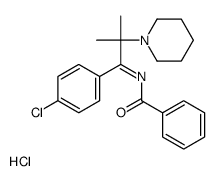 N-[1-(4-chlorophenyl)-2-methyl-2-piperidin-1-ium-1-ylpropylidene]benzamide,chloride结构式