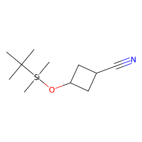 3-[(tert-butyldimethylsilyl)oxy]cyclobutane-1-carbonitrile结构式