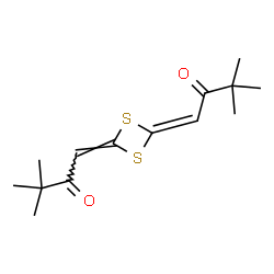 1,1'-(1,3-Dithietane-2,4-diylidene)bis(3,3-dimethyl-2-butanone)结构式