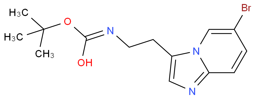 tert-butyl N-(2-{6-bromoimidazo[1,2-a]pyridin-3-yl}ethyl)carbamate Structure