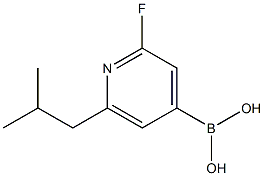 2-Fluoro-6-(iso-butyl)pyridine-4-boronic acid structure