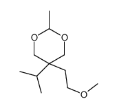 5α-Isopropyl-5β-(2-methoxyethyl)-2β-methyl-1,3-dioxane结构式