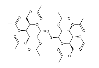 bis(2,3,4,6-tetra-O-acetyl-1-thio-β-D-galactopyranosyl)1,1'-disulfide结构式