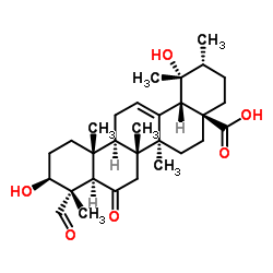 3,19-Dihydroxy-6,23-dioxo-12-ursen-28-oic acid structure