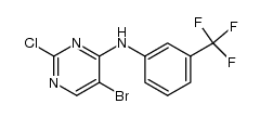 5-Bromo-2-chloro-N-[3-(trifluoromethyl)phenyl]-4-pyrimidinamine结构式