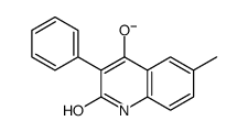 6-methyl-4-oxo-3-phenyl-1H-quinolin-2-olate结构式