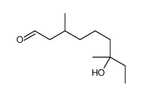 7-hydroxy-3,7-dimethylnonan-1-al Structure