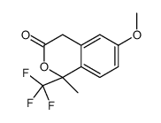 6-methoxy-1-methyl-1-(trifluoromethyl)-4H-isochromen-3-one结构式