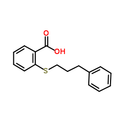 2-[(3-Phenylpropyl)sulfanyl]benzoic acid Structure