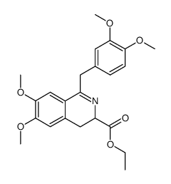 1-(3,4-dimethoxybenzyl)-3-ethoxycarbonyl-3,4-dihydro-6,7-dimethoxyisoquinoline结构式