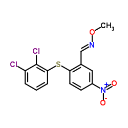 (E)-1-{2-[(2,3-Dichlorophenyl)sulfanyl]-5-nitrophenyl}-N-methoxymethanimine结构式