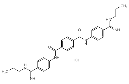 1,4-Benzenedicarboxamide,N1,N4-bis[4-[imino(propylamino)methyl]phenyl]-, hydrochloride (1:2)结构式