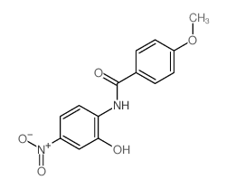 N-(2-hydroxy-4-nitro-phenyl)-4-methoxy-benzamide结构式