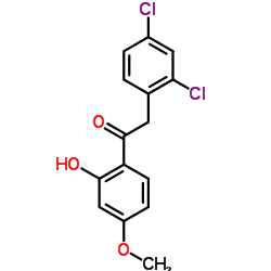 2-(2,4-Dichlorophenyl)-1-(2-hydroxy-4-methoxyphenyl)ethanone Structure