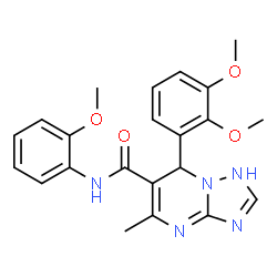 7-(2,3-dimethoxyphenyl)-N-(2-methoxyphenyl)-5-methyl-4,7-dihydro-[1,2,4]triazolo[1,5-a]pyrimidine-6-carboxamide结构式