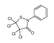 4,4,5,5-tetrachloro-2-phenyl-1,2-thiazolidin-3-one Structure