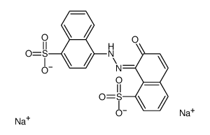 7-Hydroxy-8-[(4-sulfo-1-naphthalenyl)azo]-1-naphthalenesulfonic acid disodium salt structure