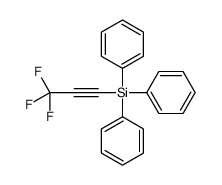 triphenyl(3,3,3-trifluoroprop-1-ynyl)silane结构式