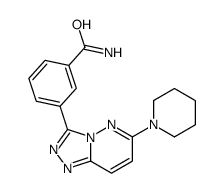 3-(6-piperidin-1-yl-[1,2,4]triazolo[4,3-b]pyridazin-3-yl)benzamide结构式