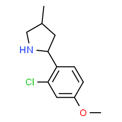 Pyrrolidine, 2-(2-chloro-4-methoxyphenyl)-4-methyl- (9CI) picture