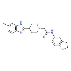 1-Piperidineacetamide,N-(2,3-dihydro-1H-inden-5-yl)-4-(5-methyl-1H-benzimidazol-2-yl)-(9CI) picture