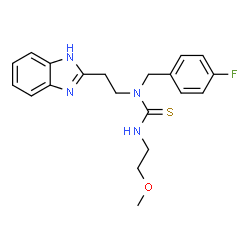 Thiourea, N-[2-(1H-benzimidazol-2-yl)ethyl]-N-[(4-fluorophenyl)methyl]-N-(2-methoxyethyl)- (9CI) picture