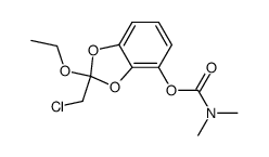 2-ethoxy-2-chloromethyl-1,3-benzodioxol-4-yl N,N-dimethylcarbamate Structure