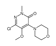 6-chloro-5-methoxy-2-methyl-4-morpholin-4-ylpyridazin-3-one结构式