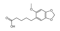 5-(6-methoxy-1,3-benzodioxol-5-yl)pentanoic acid结构式