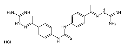 1,3-bis[4-[(E)-N-(diaminomethylideneamino)-C-methylcarbonimidoyl]phenyl]thiourea,hydrochloride Structure