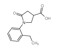 1-(2-乙基苯基)-5-氧代吡咯烷-3-羧酸结构式