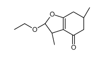 4(2H)-Benzofuranone,2-ethoxy-3,5,6,7-tetrahydro-3,6-dimethyl-,(2R,3S)-rel-(9CI) structure