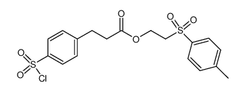 3-(4-chlorosulfonyl-phenyl)-propionic acid 2-(toluene-4-sulfonyl)ethyl ester Structure