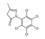 5-methyl-2-(2,3,4,5,6-pentachlorophenyl)-4H-pyrazol-3-one结构式