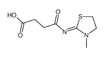 4-[(3-methyl-1,3-thiazolidin-2-ylidene)amino]-4-oxobutanoic acid结构式