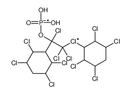 [1,2,2-trichloro-1-(2,3,5,6-tetrachlorocyclohexyl)-2-(2,3,5,6-tetrachlorocyclohexyl)chloranuidylethyl] phosphate结构式