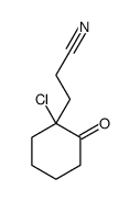 3-(1-chloro-2-oxocyclohexyl)propanenitrile结构式