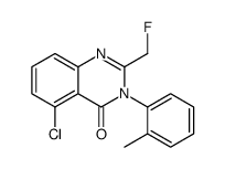 5-chloro-2-(fluoromethyl)-3-(2-methylphenyl)quinazolin-4-one结构式