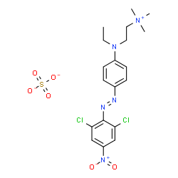 [2-[[4-[(2,6-dichloro-4-nitrophenyl)azo]phenyl]ethylamino]ethyl]trimethylammonium hydrogen sulphate结构式