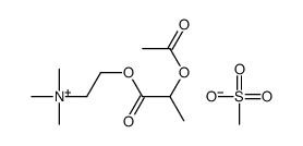 2-(2-acetyloxypropanoyloxy)ethyl-trimethylazanium,methanesulfonate Structure