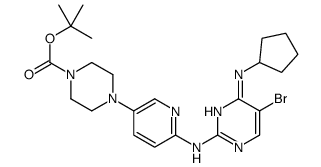 2-Methyl-2-propanyl 4-(6-{[5-bromo-4-(cyclopentylamino)-2-pyrimid inyl]amino}-3-pyridinyl)-1-piperazinecarboxylate Structure