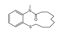 15-methyl-6,7,8,9,10,11,12,13-octahydro-15H-5-thia-15-aza-benzocyclotridecen-14-one结构式