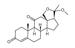 18,20-epoxy-20-methoxypregn-4-ene-3,11-dione Structure