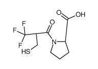 (2R)-1-[3,3,3-trifluoro-2-(sulfanylmethyl)propanoyl]pyrrolidine-2-carboxylic acid Structure